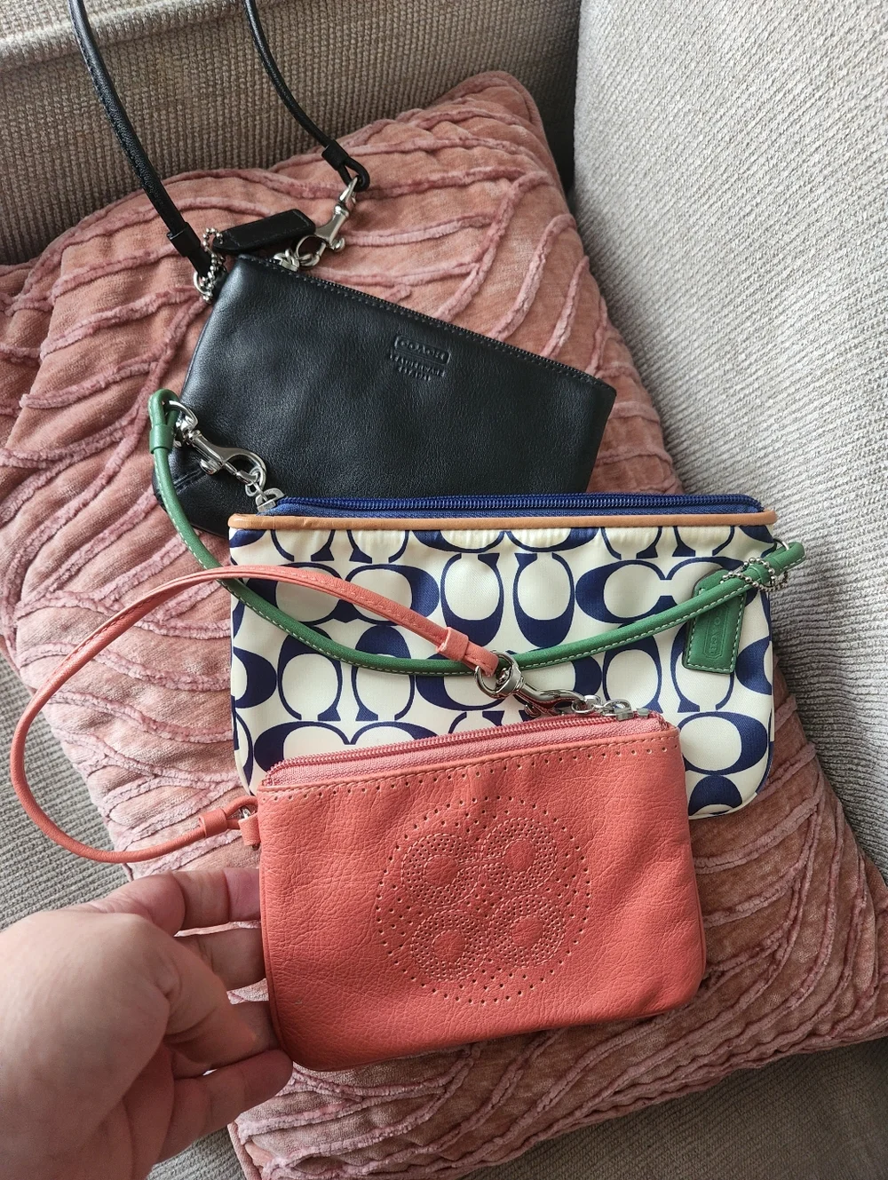 Coach wristlet blue